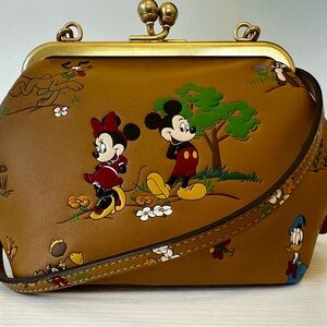 NWT Disney X Coach Kisslock Bag with Mickey and Friends Bag.